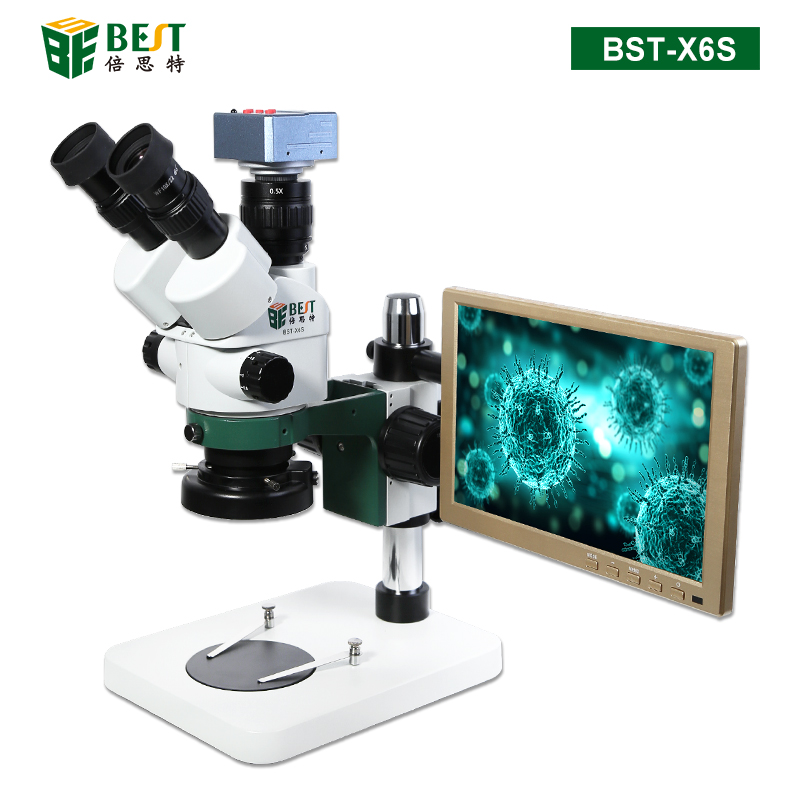 BST-X6S 体视显微镜 三目版 6-55倍连续变焦 可接摄像头显示屏(第三代)